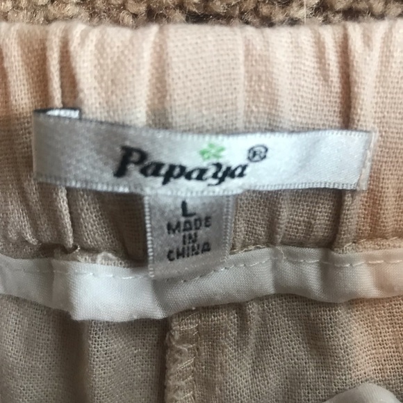 Khaki colored flowy pants - Picture 2 of 2